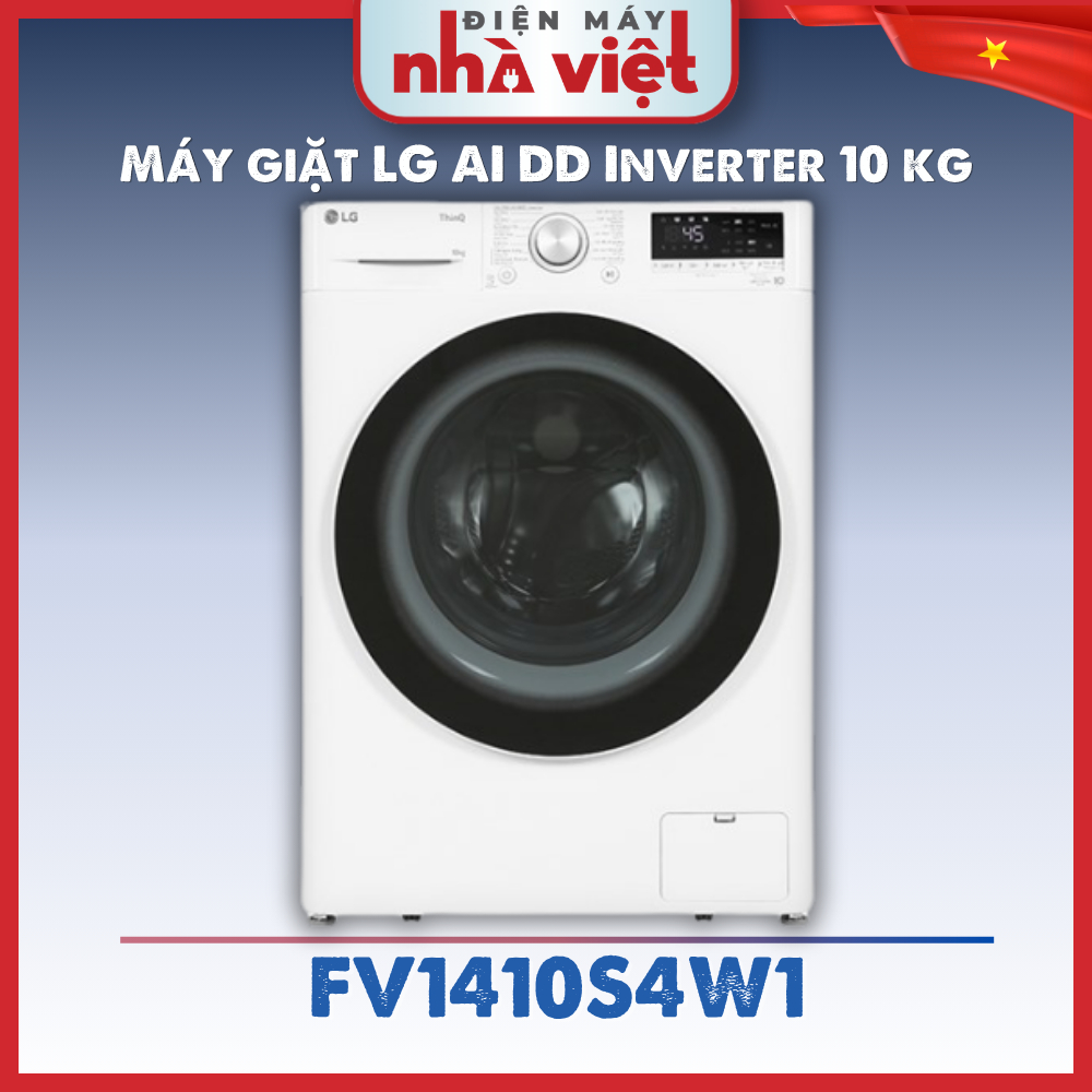 (Miễn phí giao hàng HN) - Máy giặt LG AI DD Inverter 10 kg FV1410S4W1