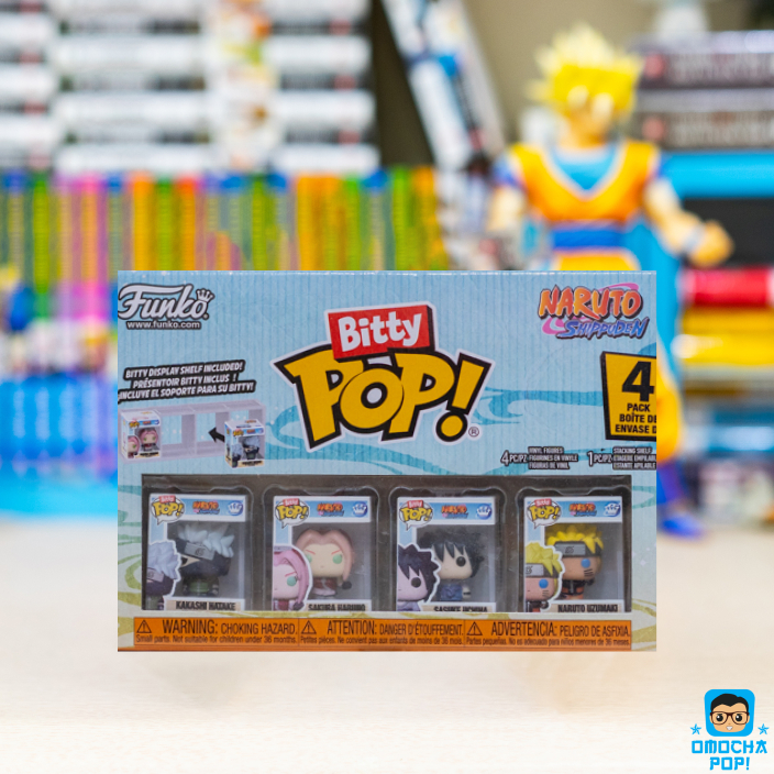 Mô Hình Chính Hãng Funko Bitty Pop Animation Naruto Shippuden - Pack 4 Kakashi, Sakura, Sasuke và Na