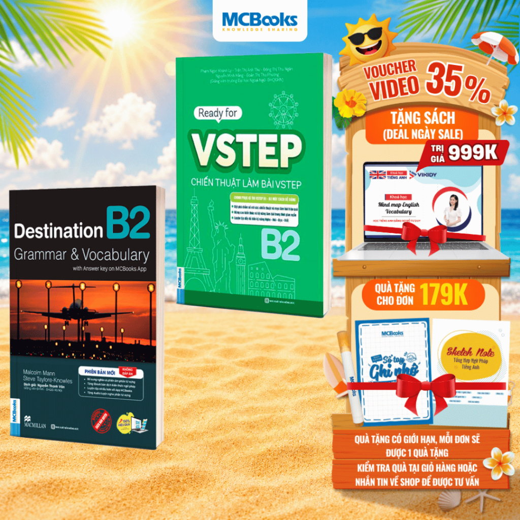 Sách - Combo Luyện thi chứng chỉ Tiếng Anh trình độ B2 - Destination B2 + VSTEP B2