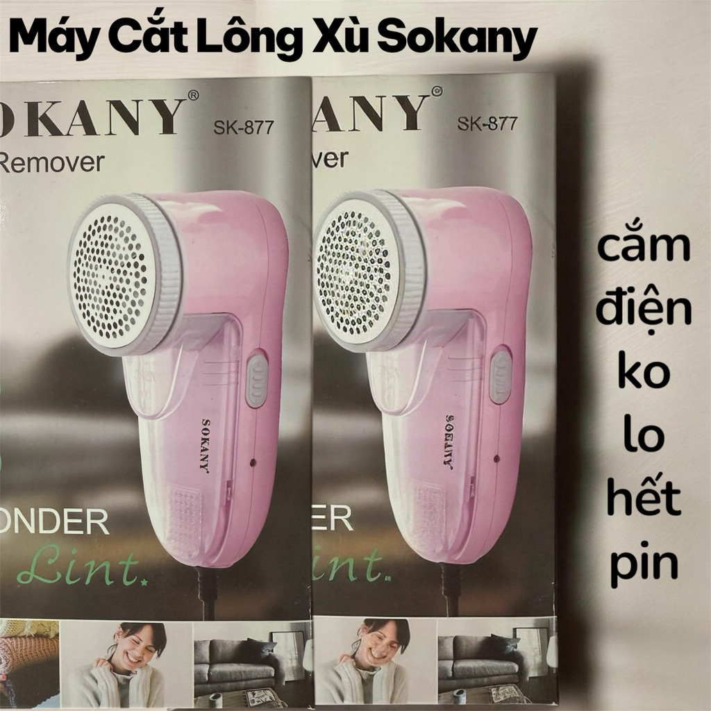 Máy Cắt Lông Xù Quần Áo SoKaNy SK-877 Dùng Điện, Kích Thước 160x120x70mm