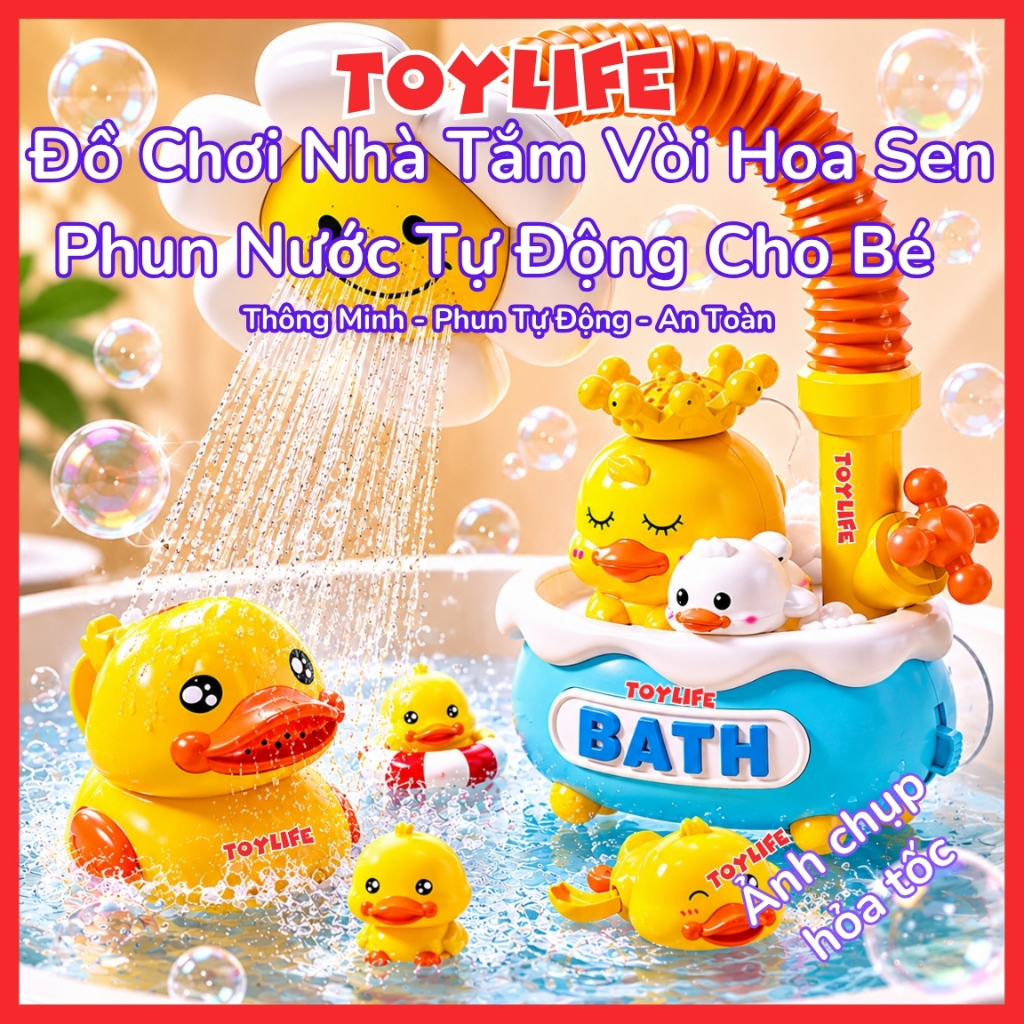 Đồ Chơi Nhà Tắm Vòi Hoa Sen Phun Nước Tự Động Cho Bé Vòi Sen Tắm Đa Năng Trẻ Em TOYLIFE