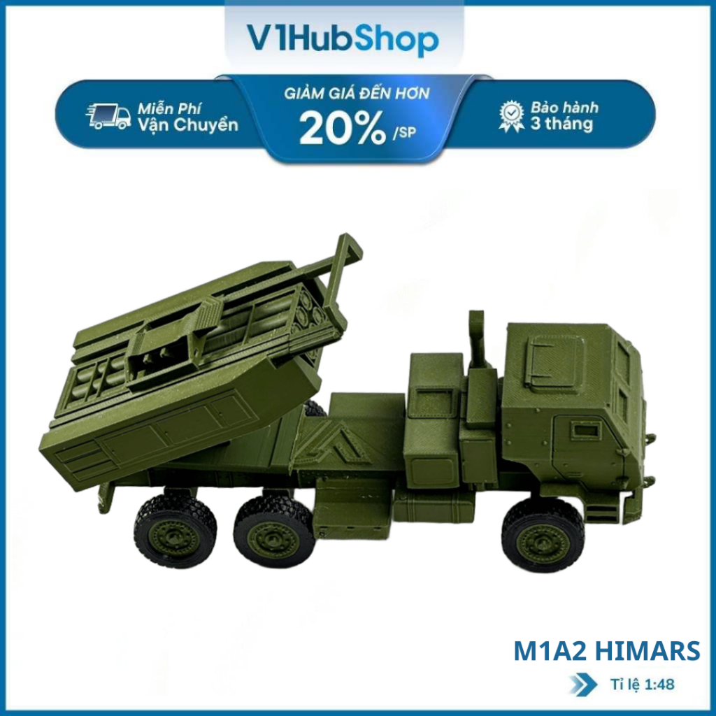 Mô hình hệ thống phóng tên lửa Mỹ Himars  | Xe quân sự Mỹ tỉ lệ 1/48