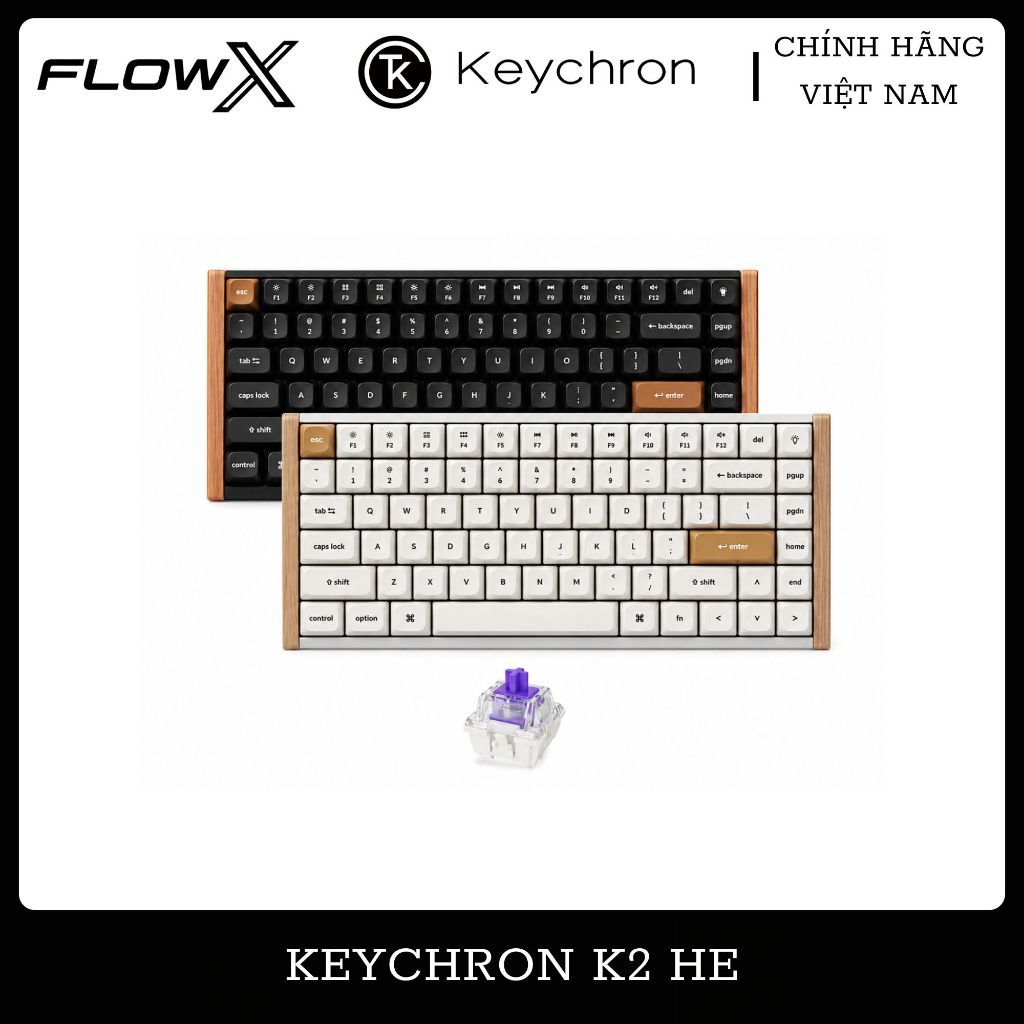 [CHÍNH HÃNG] Bàn phím cơ không dây Keychron K2 HE Special Edition RGB Hotswap - Bảo hành 12 tháng