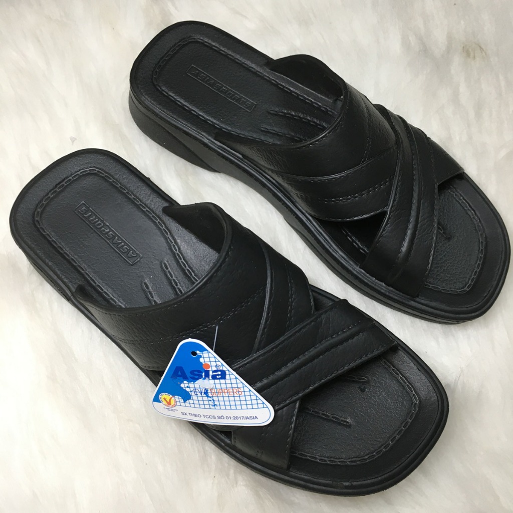 ✅ Dép nam, dép quay ngang, nhựa siêu nhẹ Asia,  màu đen, kiểu dáng đẹp【ASIA.DME117】
