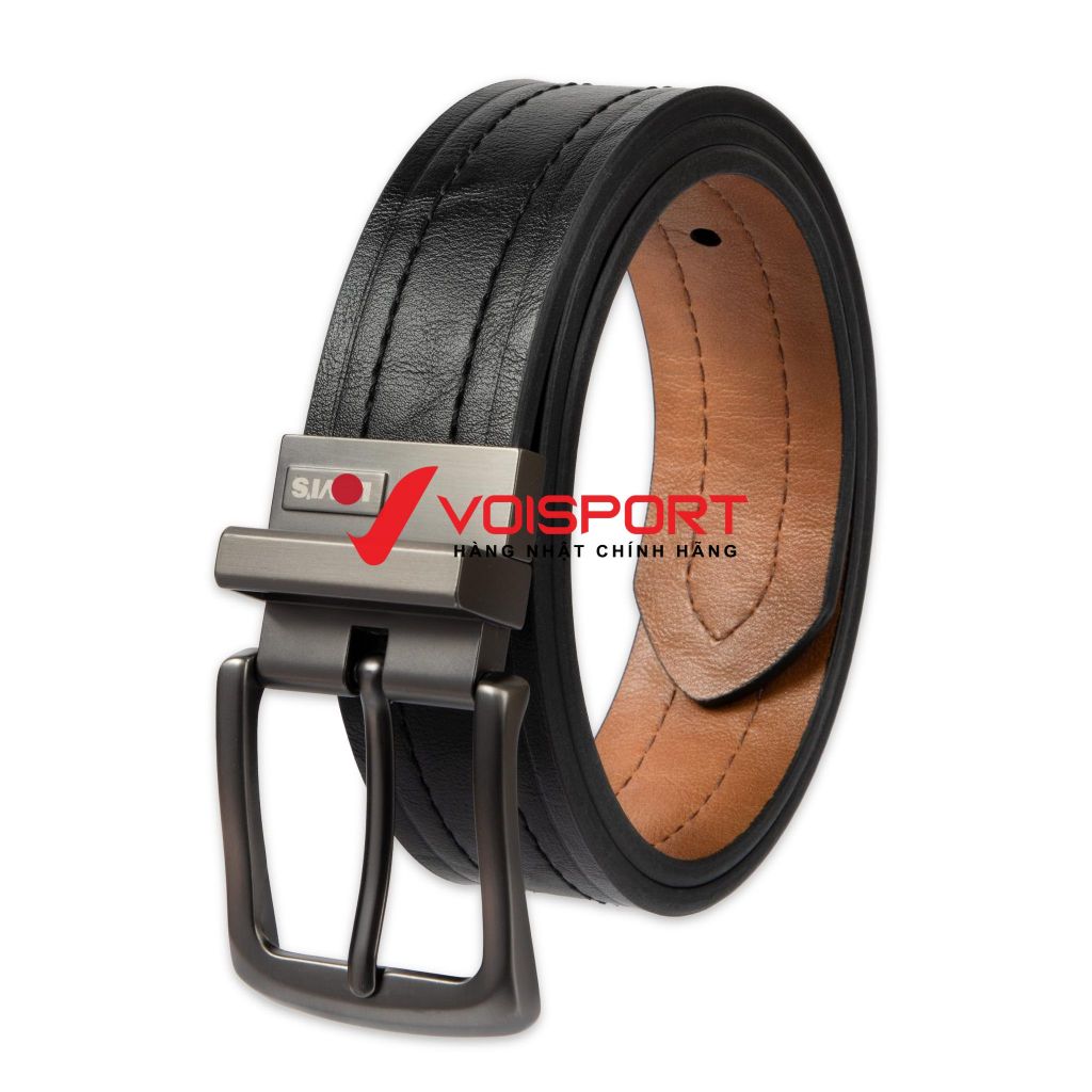 Dây Lưng Levis Chính Hãng – Reversible Casual Jeans Belt – 2 mặt -Màu đen / Nâu | 11LV2223-090