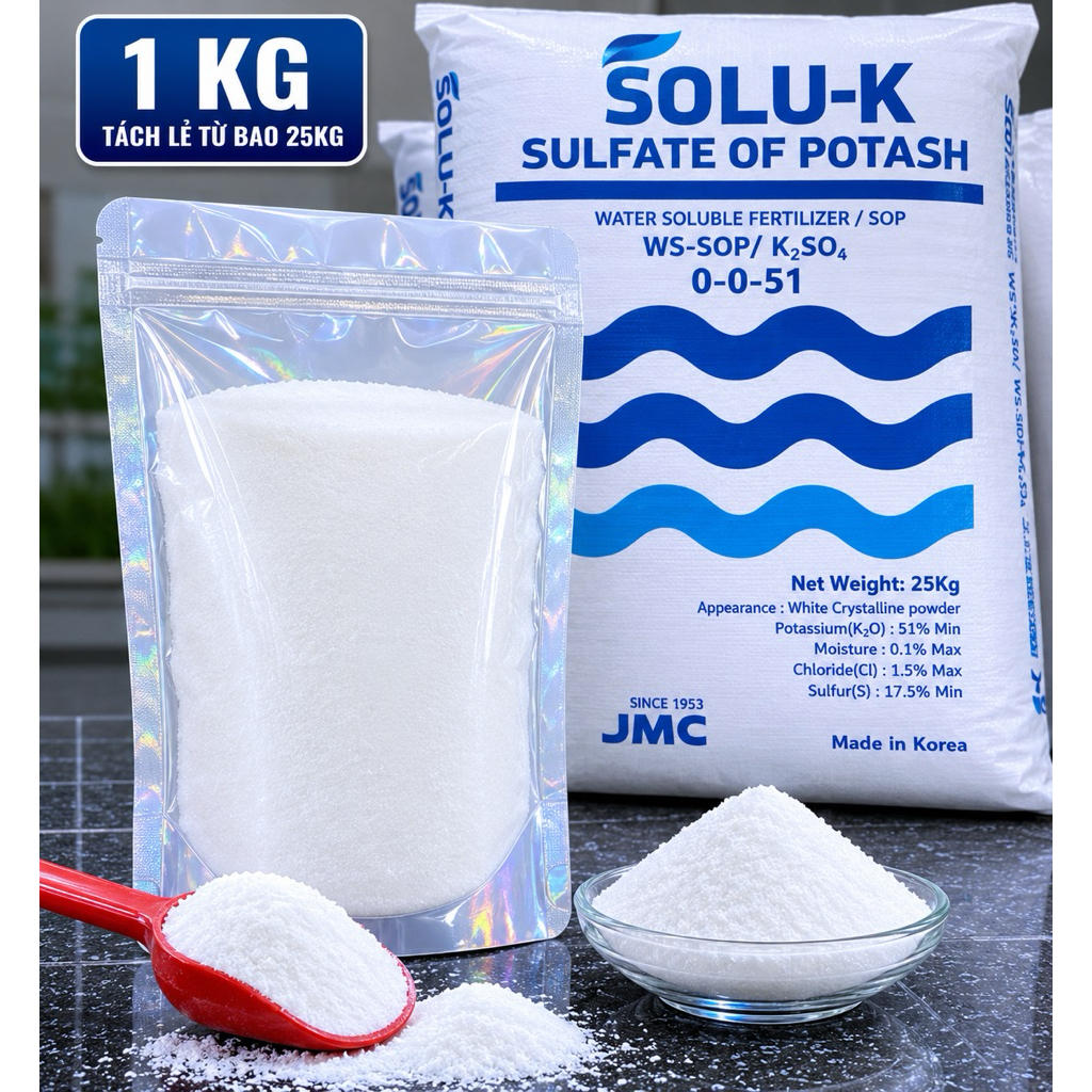 1kg phân bón kali trắng-kalisunphat(K2SO4)