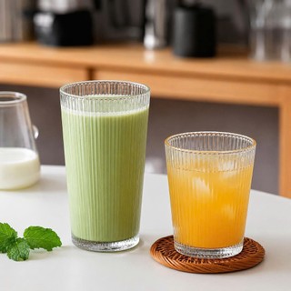 Cốc thủy tinh miệng loe sọc 250ml, 400ml