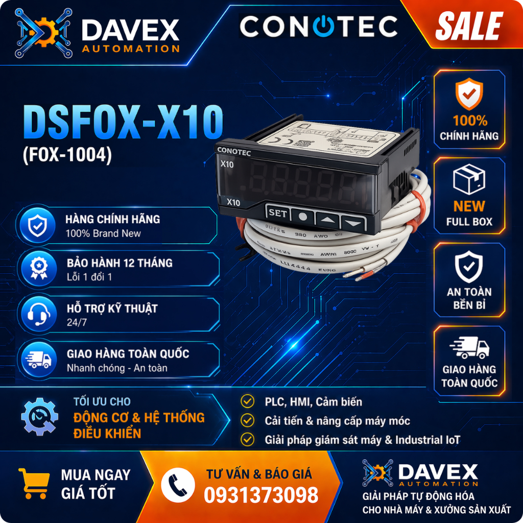 DSFOX X10 Bộ điều khiển nhiệt độ Conotec