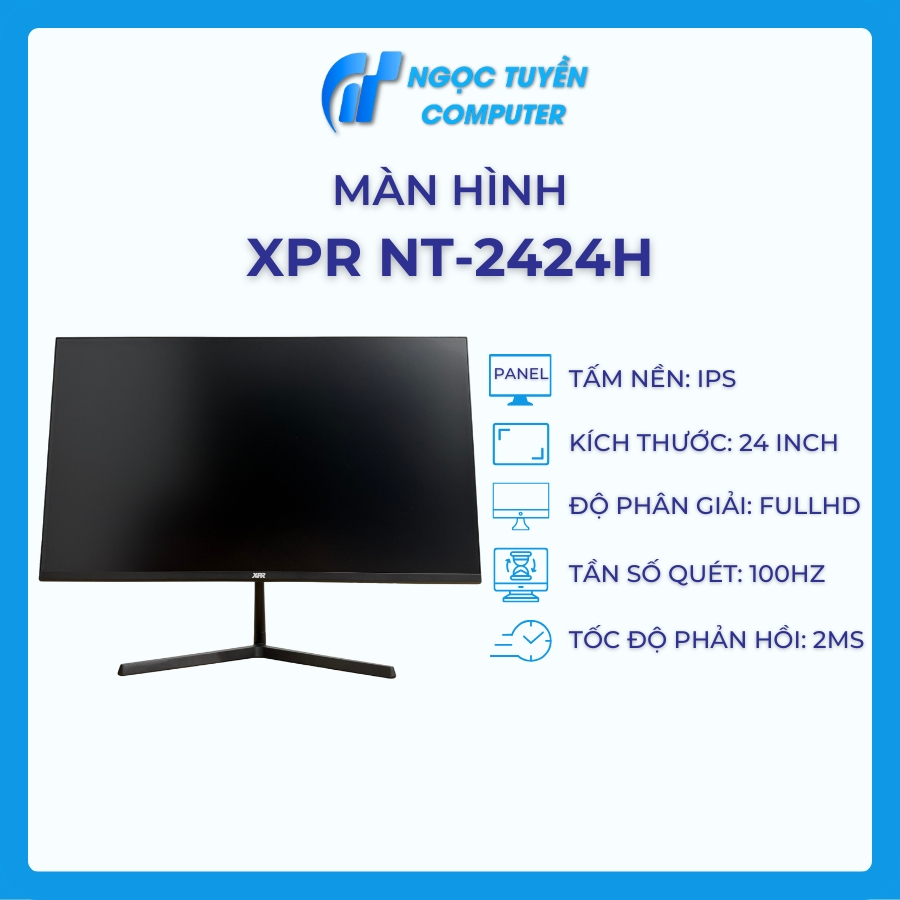 [FULLVAT] Màn hình XPR - NT 2424H 100Hz IPS Phẳng Đen Full viền phù hợp cho văn phòng, game