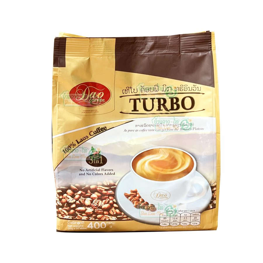 Cà phê sữa hòa tan - DAO Coffee Turbo 3in1  - Cà Phê Năng Lượng Cực Mạnh