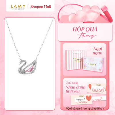 Bộ quà tặng "Ngọt Ngào" LAMY Dây chuyền thiên nga Crystal Swan Necklace White 6042 - Hộp 7016