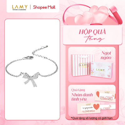 Bộ quà tặng "Ngọt Ngào" LAMY vòng tay nữ Bow Rose Gold Bracelet 2030 - Hộp 7016