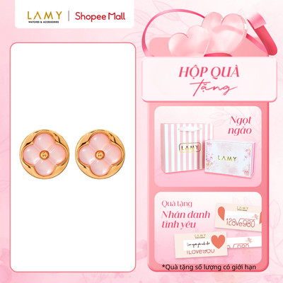 Bộ quà tặng "Ngọt Ngào" LAMY Khuyên tai nữ Lucky Clover Glow Earrings 3355 - Hộp 7016