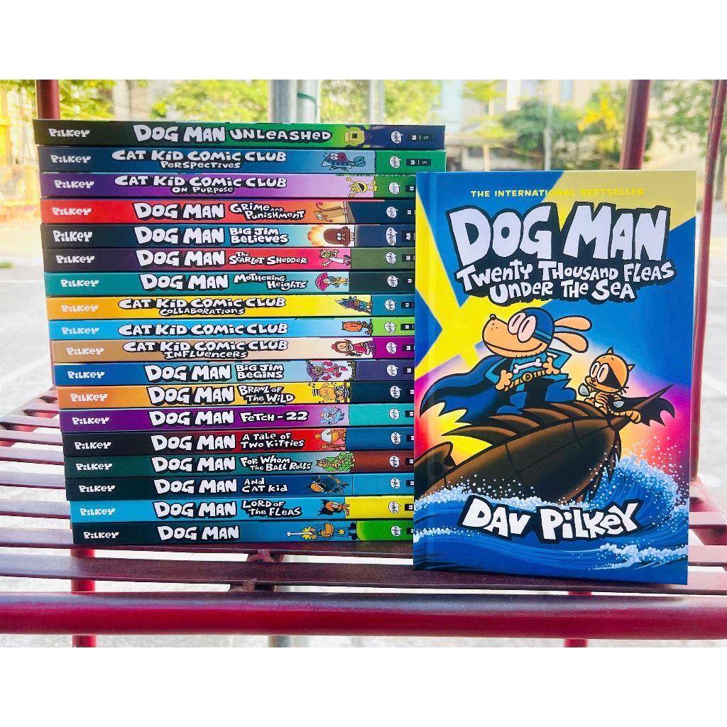 Truyện Tranh Tiếng Anh Dog Man Full Bộ 19 Cuốn | Nhập Màu Bìa Cứng | Tặng File Audio