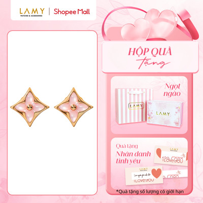 Khuyên tai nữ LAMY Lucky Four Leaves Earrings 3356 - Hộp 7016