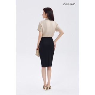 Chân Váy Bút Chì Nữ GUMAC Thun Co Giãn Form Ôm Dáng Basic Công Sở  BVE00010