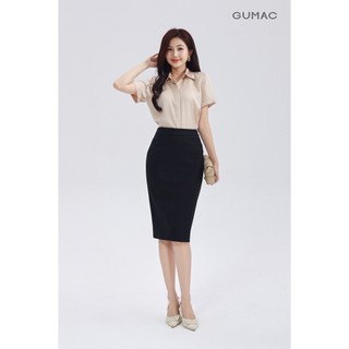 Chân Váy Bút Chì Nữ GUMAC Thun Co Giãn Form Ôm Dáng Basic Công Sở  BVE00010