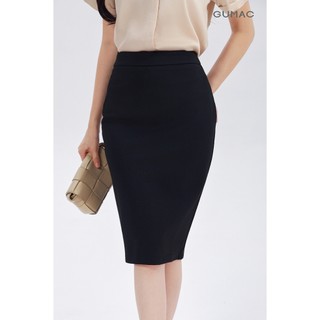 Chân Váy Bút Chì Nữ GUMAC Thun Co Giãn Form Ôm Dáng Basic Công Sở  BVE00010