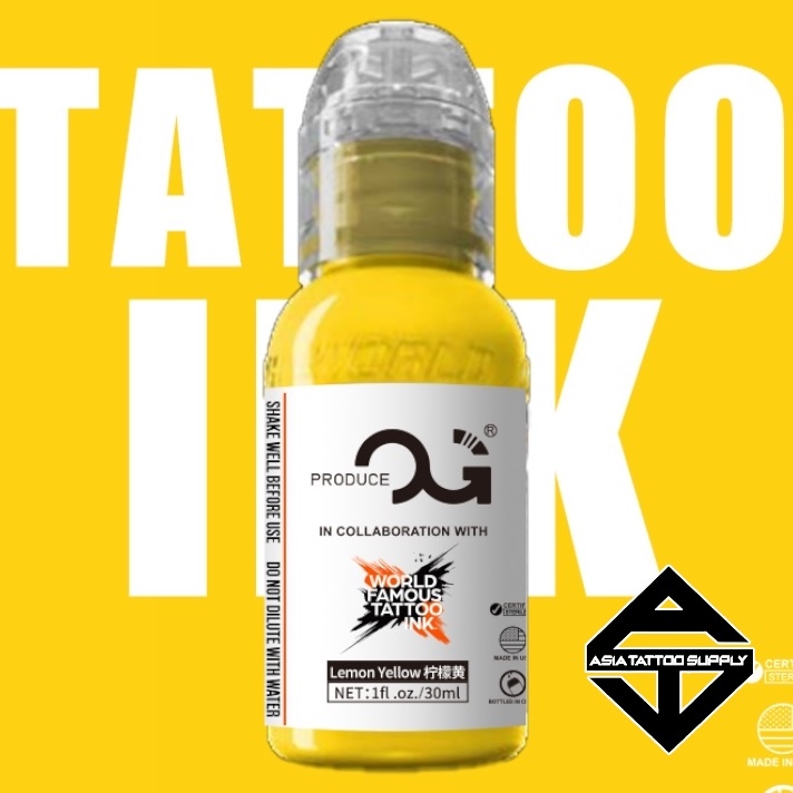 (Set 3 Tone Vàng) Mực OG World Famous Tattoo Body - Chai 1oz