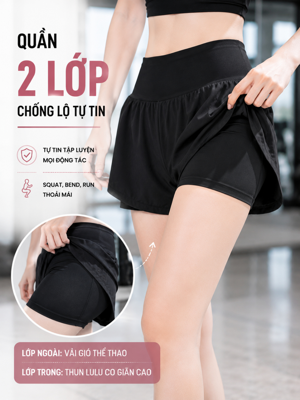 S39 — Bộ đồ tập nữ áo phối lưới 2