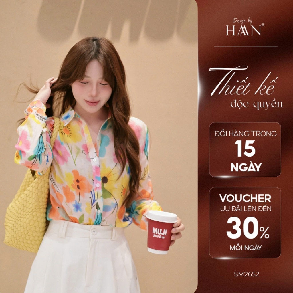 Áo Sơ Mi Nữ Thiết Kế Họa Tiết Chất Liệu Tơ Hoa Mềm Mát HAAN Design SM2652 (4 mẫu)
