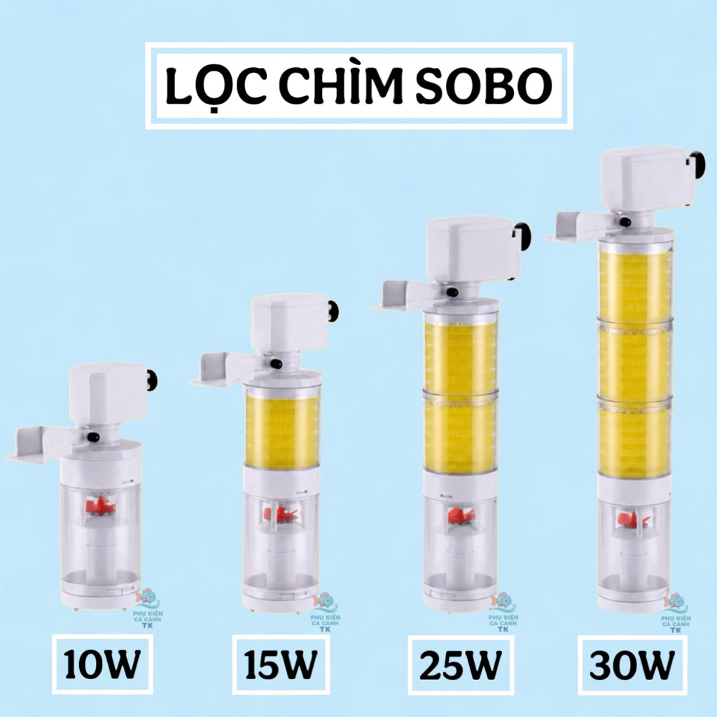 Lọc Chìm SOBO 3 Trong 1 AQ-101F/102F/103F/104F -     Lọc Nước + Tăng Oxy + Tuần Hoàn Nước