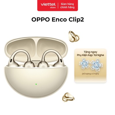 Tai nghe OPPO Enco Clip2 Chính hãng | Thiết Kế Kẹp Tai Nguyên Khối | Kháng Bụi & Nước IP55 | Lên Đến 40 Giờ Chơi Nhạc