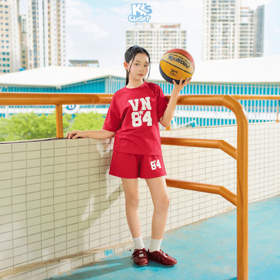 Bộ Quần Áo Cộc Tay K'S CLOSET Tay Vai Trễ From Thoải Mái Cho Bé Gái (10-14 tuổi) từ 35kg-60kg T088SIS