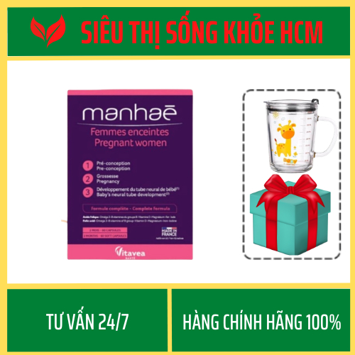 Manhaé Femmes enceintes Pregnant Women - Vitamin Tổng Hợp Cho Bà Bầu - Hộp 30 Viên