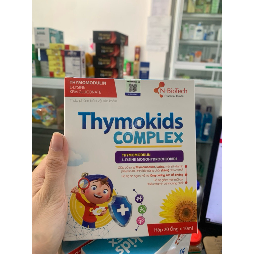 Thymokids conplex bổ sung thymomodulin, L-lysin, zinc tăng đề kháng