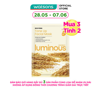 Mặt Nạ Colorkey Luminous Rice PDRN Tone Up Facial Mask 25ml