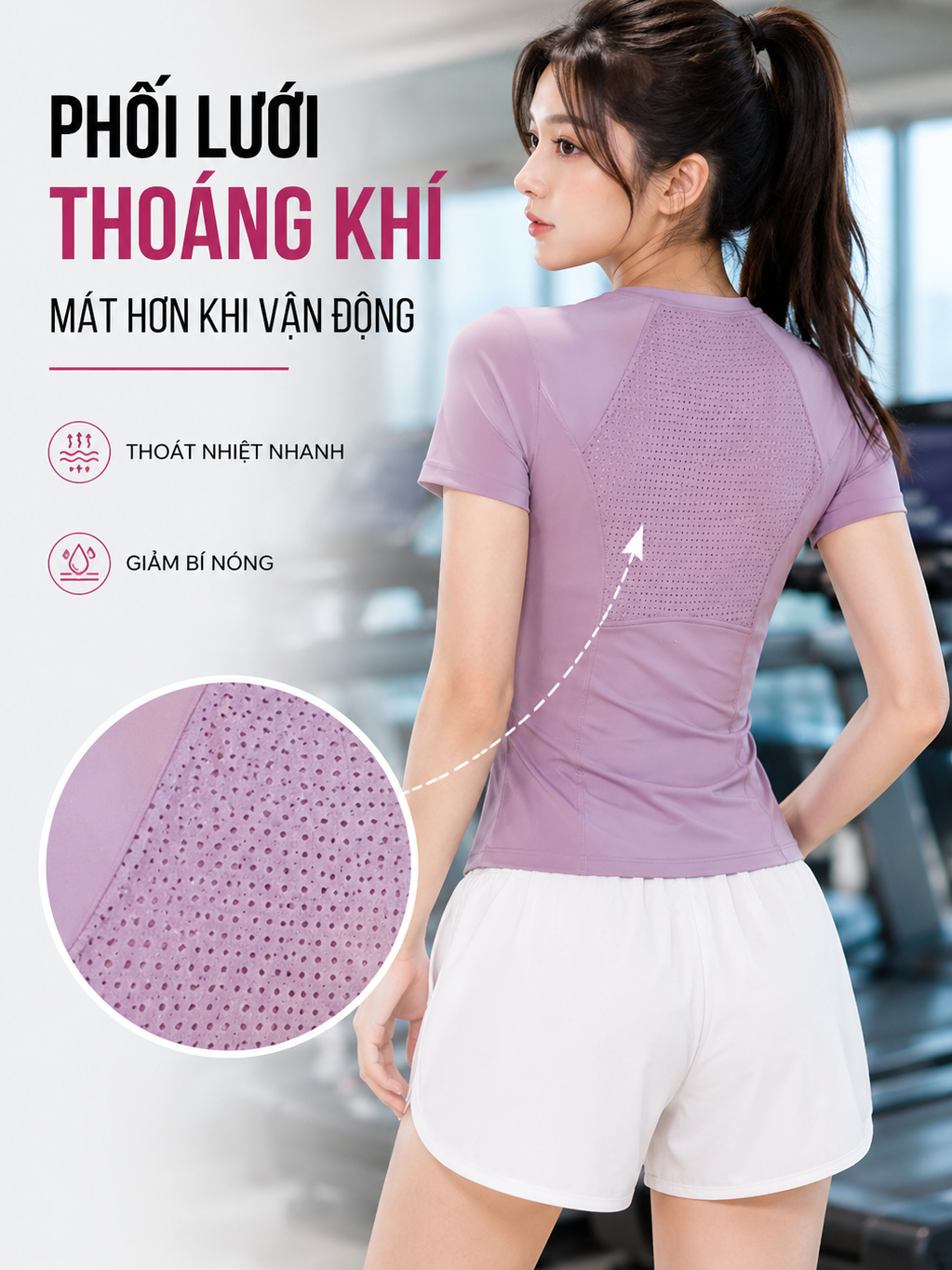S39 — Bộ đồ tập nữ áo phối lưới 4