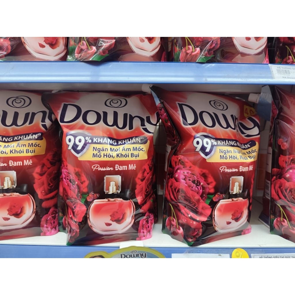 COMBO 2 TÚI NƯỚC XẢ DOWNY PASSION ĐAM MÊ 4L ✨( tặng kèm 2 bịch giấy)