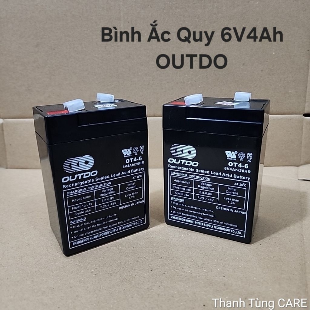 [Bảo hành 12 tháng] Cục Nguồn Sạc 6V4Ah OUTDO cho cân điện tử, quạt tích điện, xe điện trẻ em