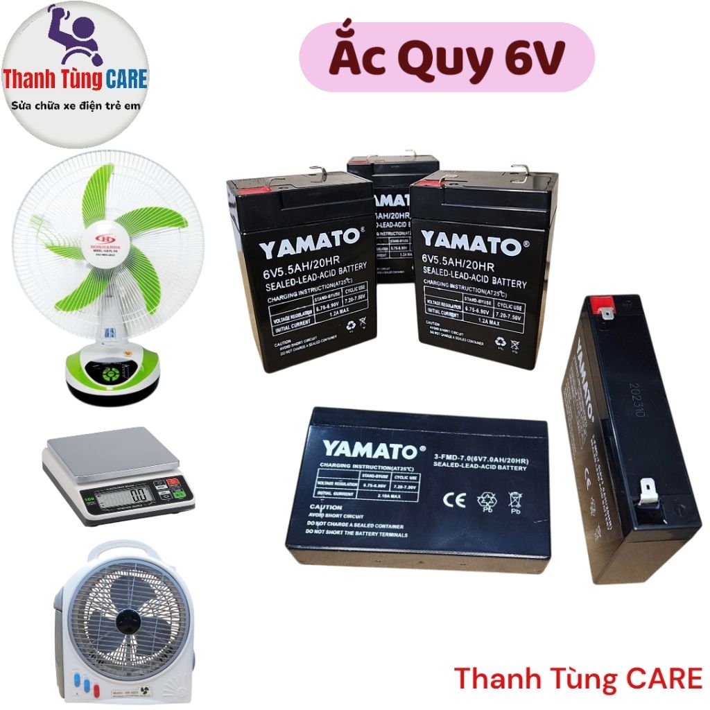 [Bảo hành 6 tháng] Cục nguồn 6V4Ah, 6V5.5Ah, 6V7Ah  cho cân điện tử, quạt tích điện, xe điện trẻ em