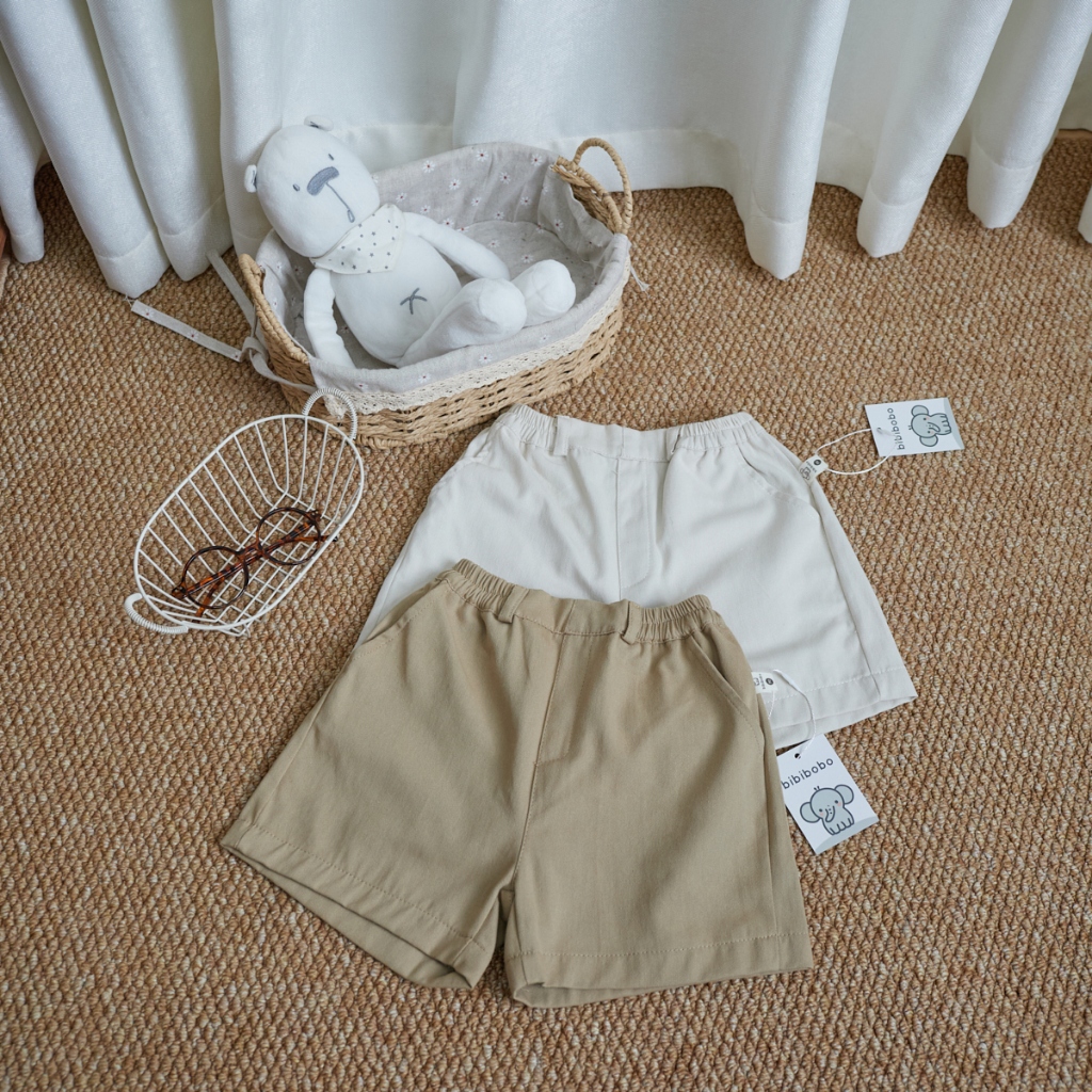 Q200 Bibibobo - Hè 2026 Quần Short Kaki Cotton Cho Bé Form Rộng Hàn Quốc Năng Động Dễ Phối - Quần ka
