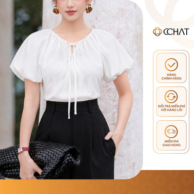 Áo Thun Nữ 𝐂𝐂𝐇𝐀𝐓 Dáng Ôm Aurum Lane Chất Liệu Mềm Mát Cao Cấp 15TNC2037OT