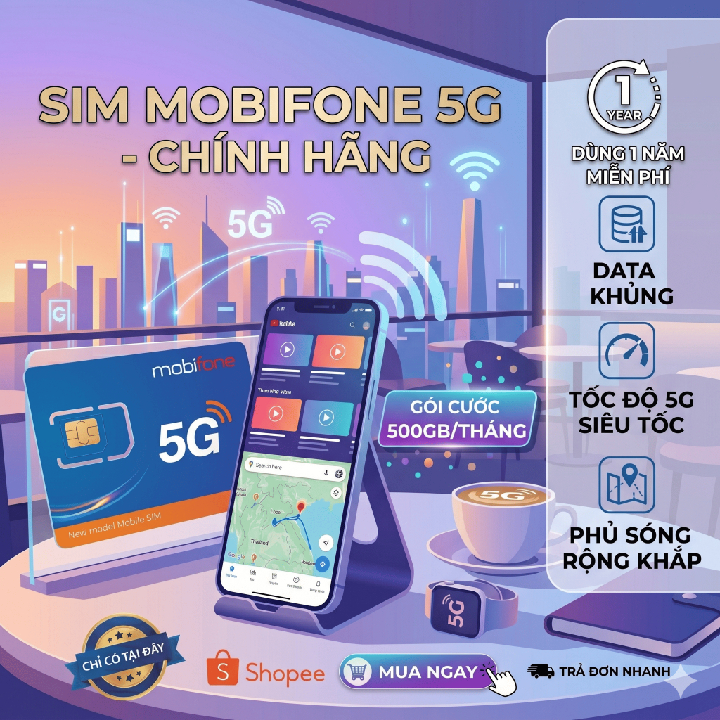 ✨ SIM 5G MOBI FHCM TẶNG 1000GB/TH MDT150 500GB 12MDT50 150GB/T 12MDT250 TẶNG 4GB/THÁNG RẺ VÔ ĐỊCH