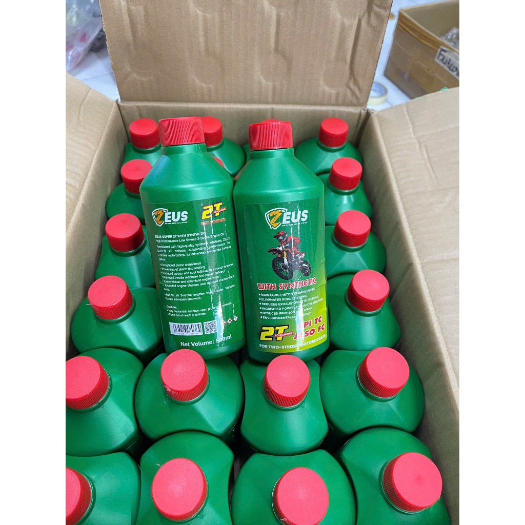 [Giá Sỉ] Thùng 24 chai nhớt 2 thì nhớt thơm, hương mùi dâu Zeus  2T- nhớt xe xipo, nhớt pha xăng, xă