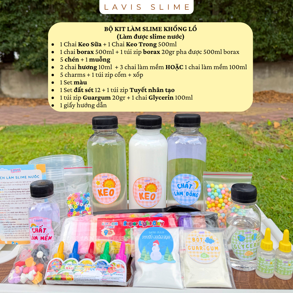 Lavis Slime - BỘ KIT LÀM SLIME ĐẦY ĐỦ MÓN
