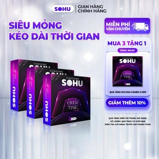[MUA 3 TẶNG 1] COMBO 3 HỘP 3 BAO CAO SU SIÊU MỎNG, KÉO DÀI THỜI GIAN CHO CUỘC YÊU