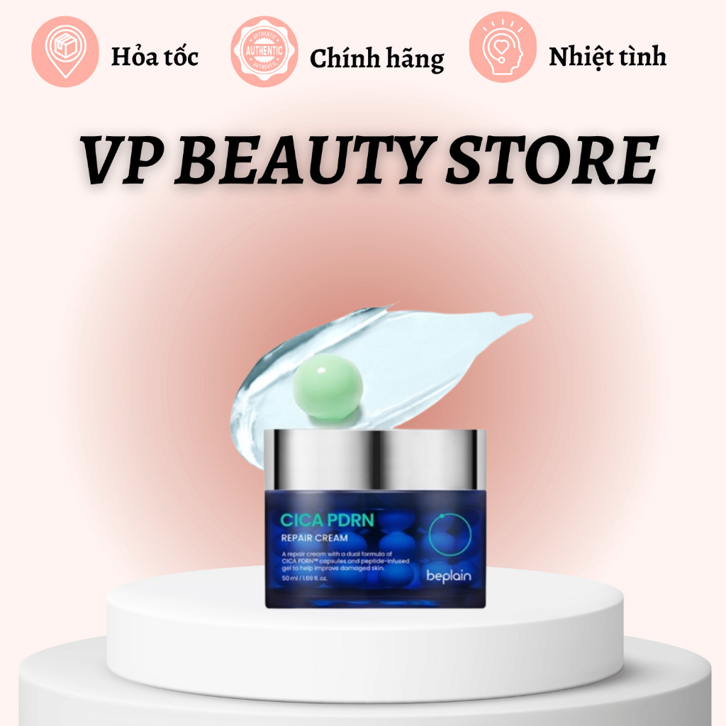 Beplain Cica PDRN Repair Cream - Kem Dưỡng Da Dịu Nhẹ 50ml