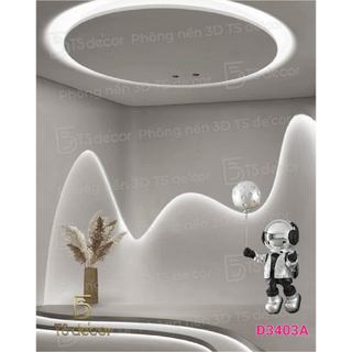 Background livestream 3D 5D cao cấp TS Decor, phông livestream hiện đại có chiều sâu, decor studio sang trọng