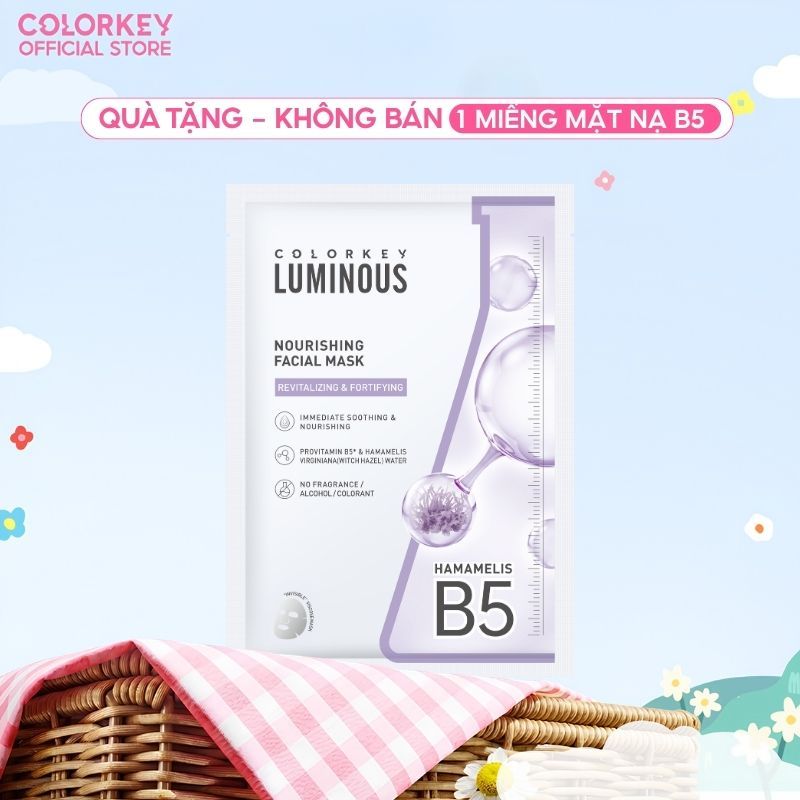 Một Miếng Mặt Nạ Giấy Màu Tím Colorkey Luminous Vitamin B5