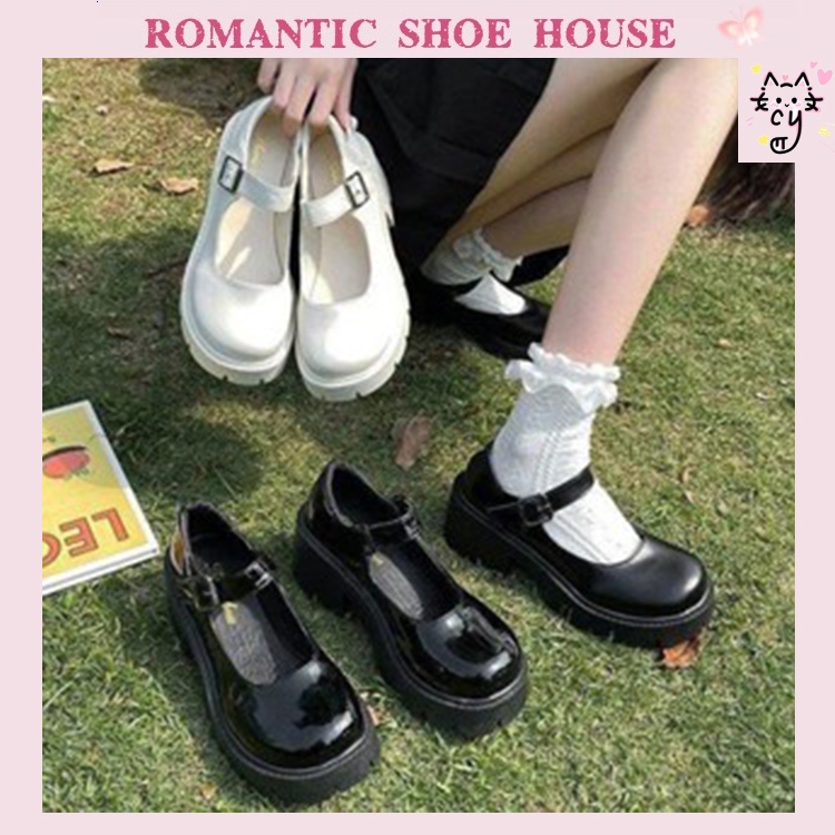 🔥Còn hàng🔥Giày búp bê cao gót 7p Giày Lolita đế cao 7 cm thiết kế răng chống trượt（size35-42）