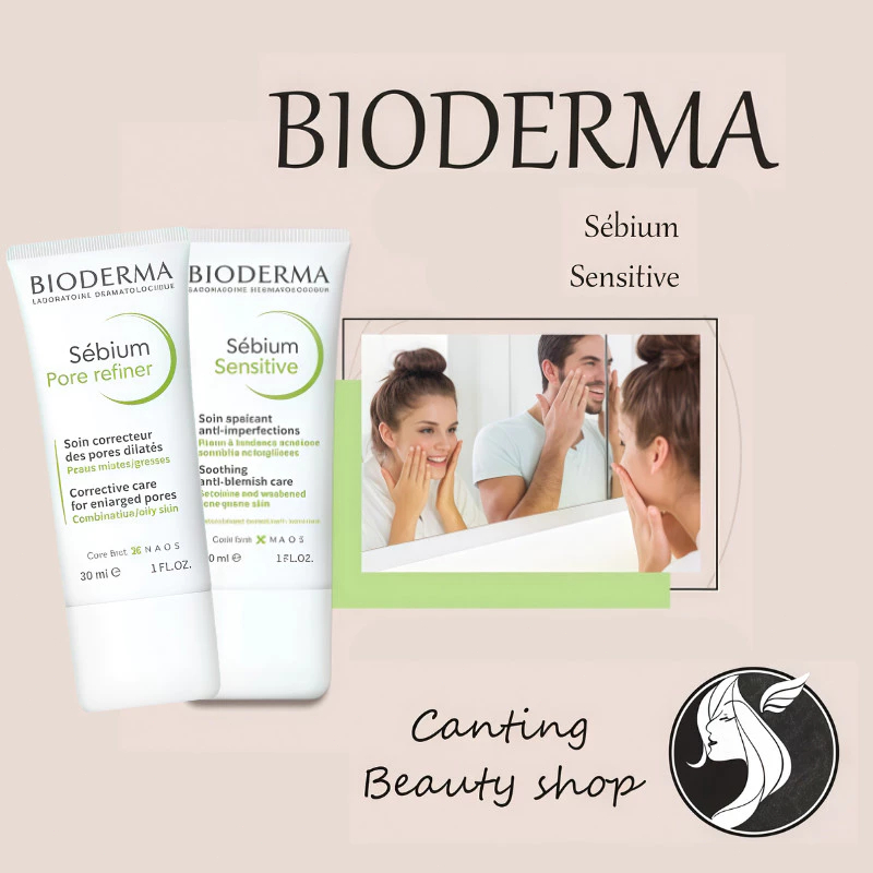 Giảm mụn và thu nhỏ lỗ chân lông sửa chữa kem dưỡng da Bioderma Sébium Sensitive/Pore refiner 30ml