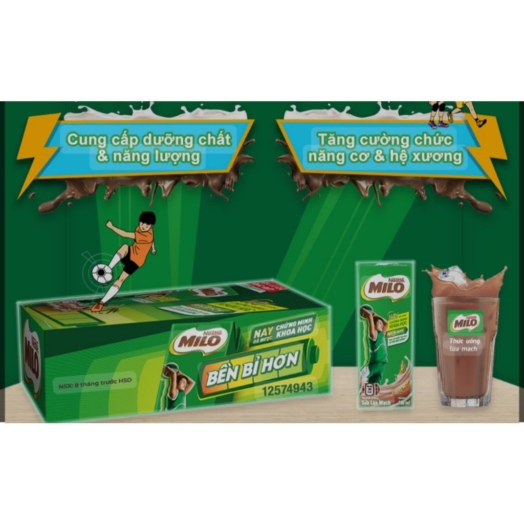 Thùng 48 hộp sữa Milo 180ml