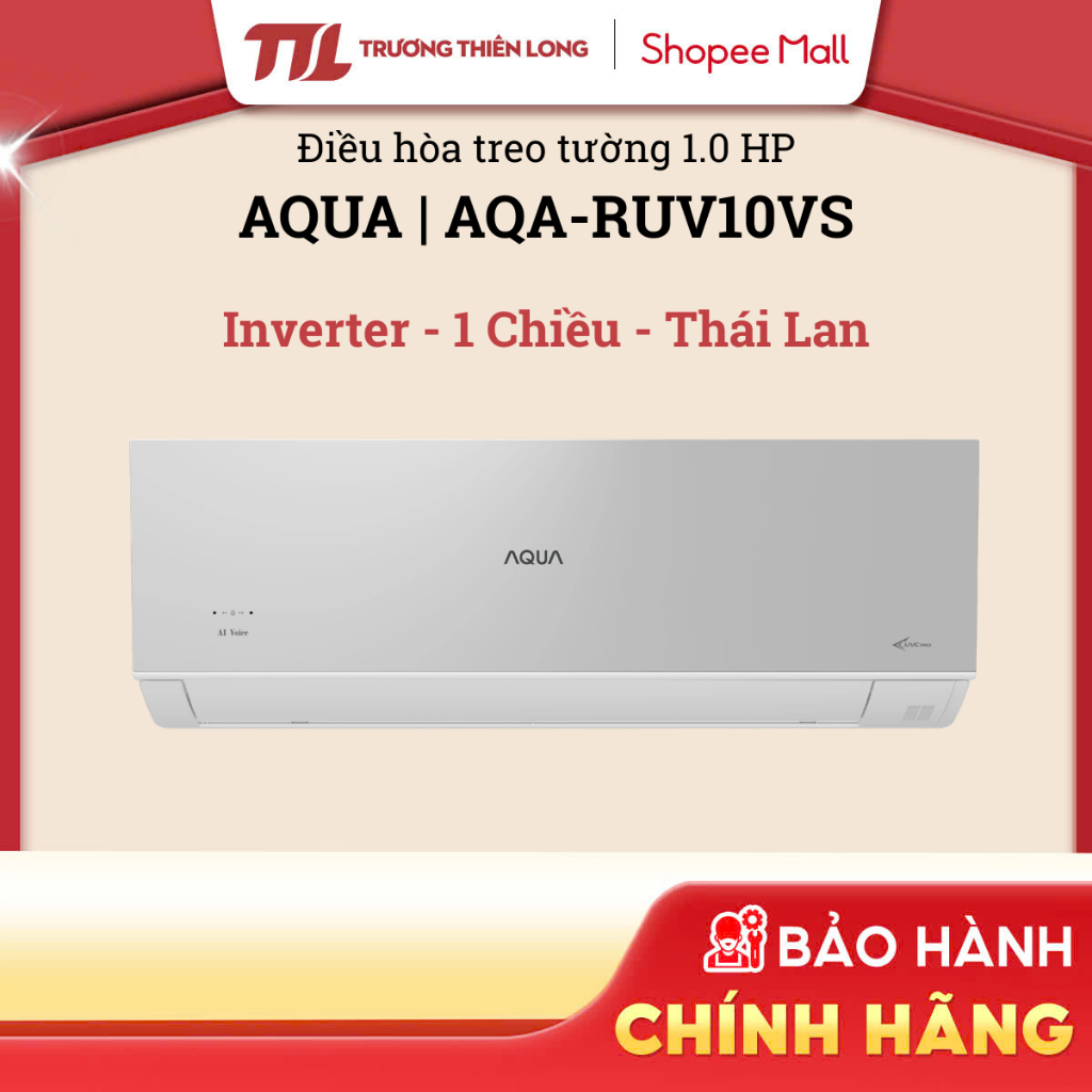 AQA-RUV10VS | AQA-RUV13VS - Máy Lạnh Aqua Inverter 1 HP 1.5HP AQA-RUV10VS | AQA-RUV13VS [FREESHIP HC