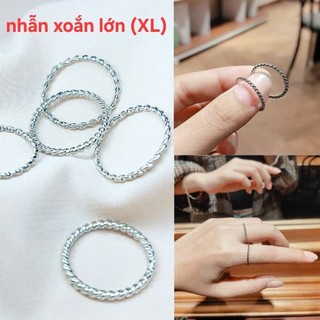 Nhẫn trơn đơn giản phong cách Hàn Quốc