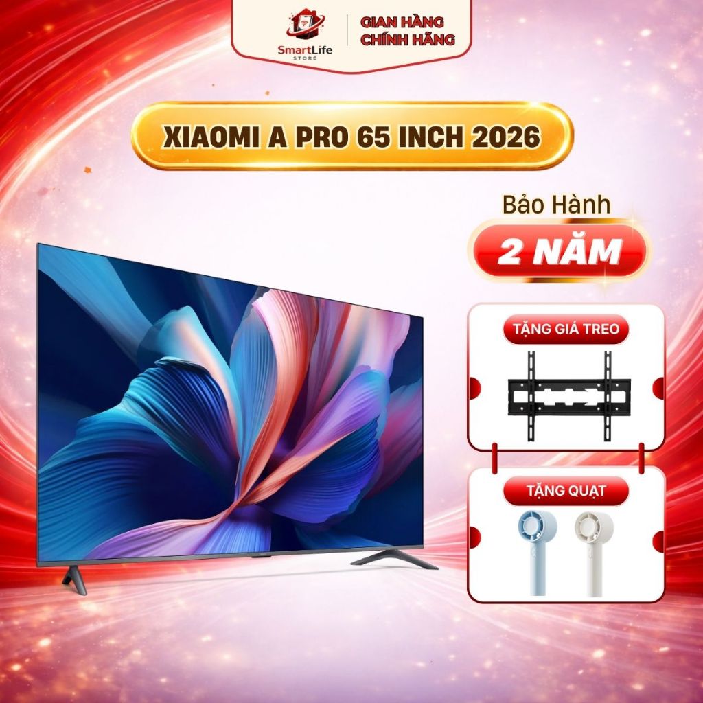 Xiaomi Tivi A Pro 65 Inch Google TV 4K QLED 2026 hàng Quốc Tế chính hãng - Có Tiếng Việt